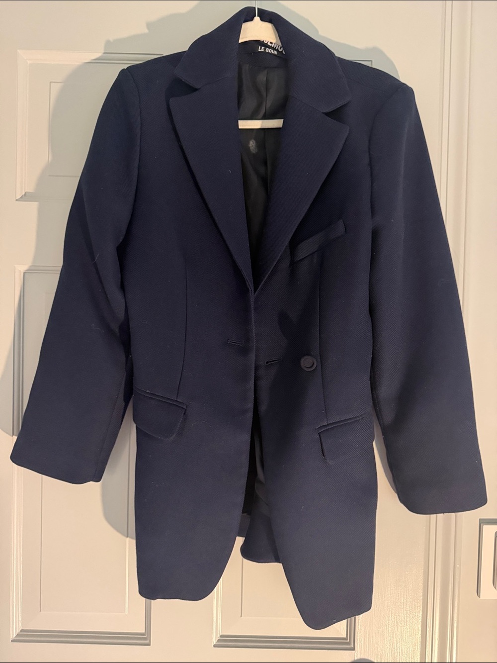 Jacquemus Dark Navy Tailored Single-Breasted Blazer - Picture 2 of 9